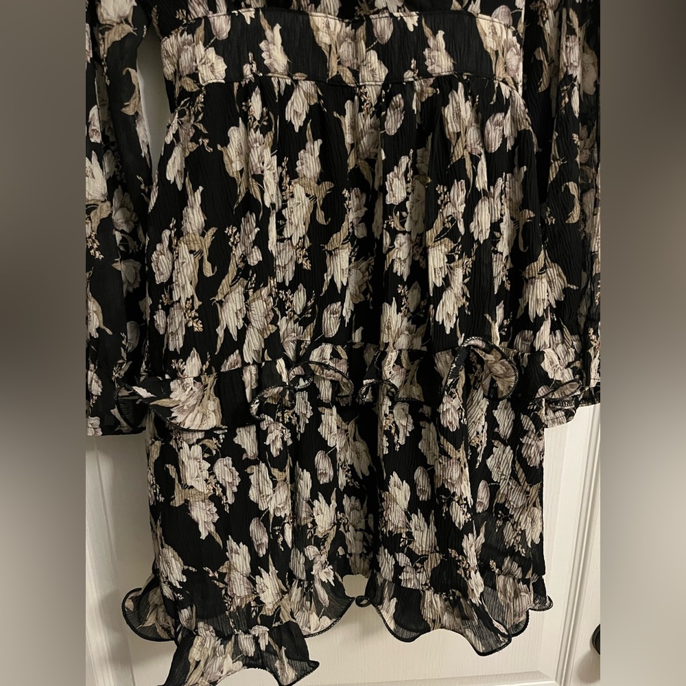 NWT Petal & Pup Adeline Floral Tiered Ruffle Long-Sleeve Feminine Mini Dress - Picture 5 of 12